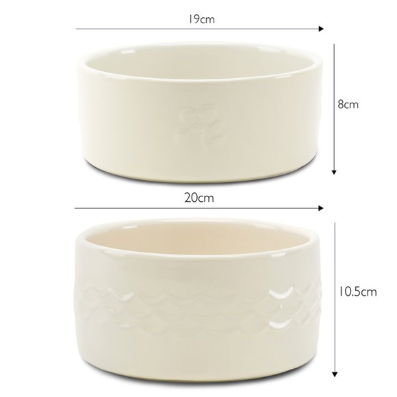 Scruffs Set of 2 Large Icon Dog Bowls