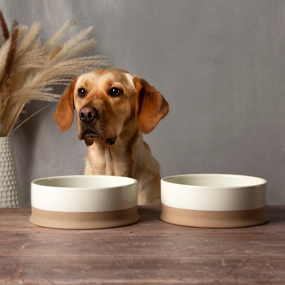 Scruffs Set of 2 Scandi Pet Bowls Dunelm