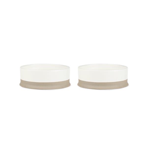 Scruffs Set of 2 Scandi Pet Bowls Cream undefined