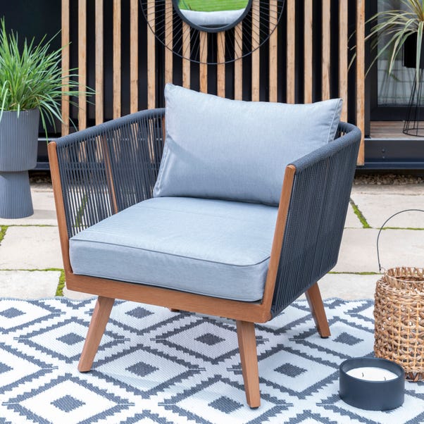 Elements Rope Garden Chair Grey