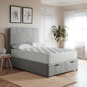End Chenille Ottoman Bed Frame