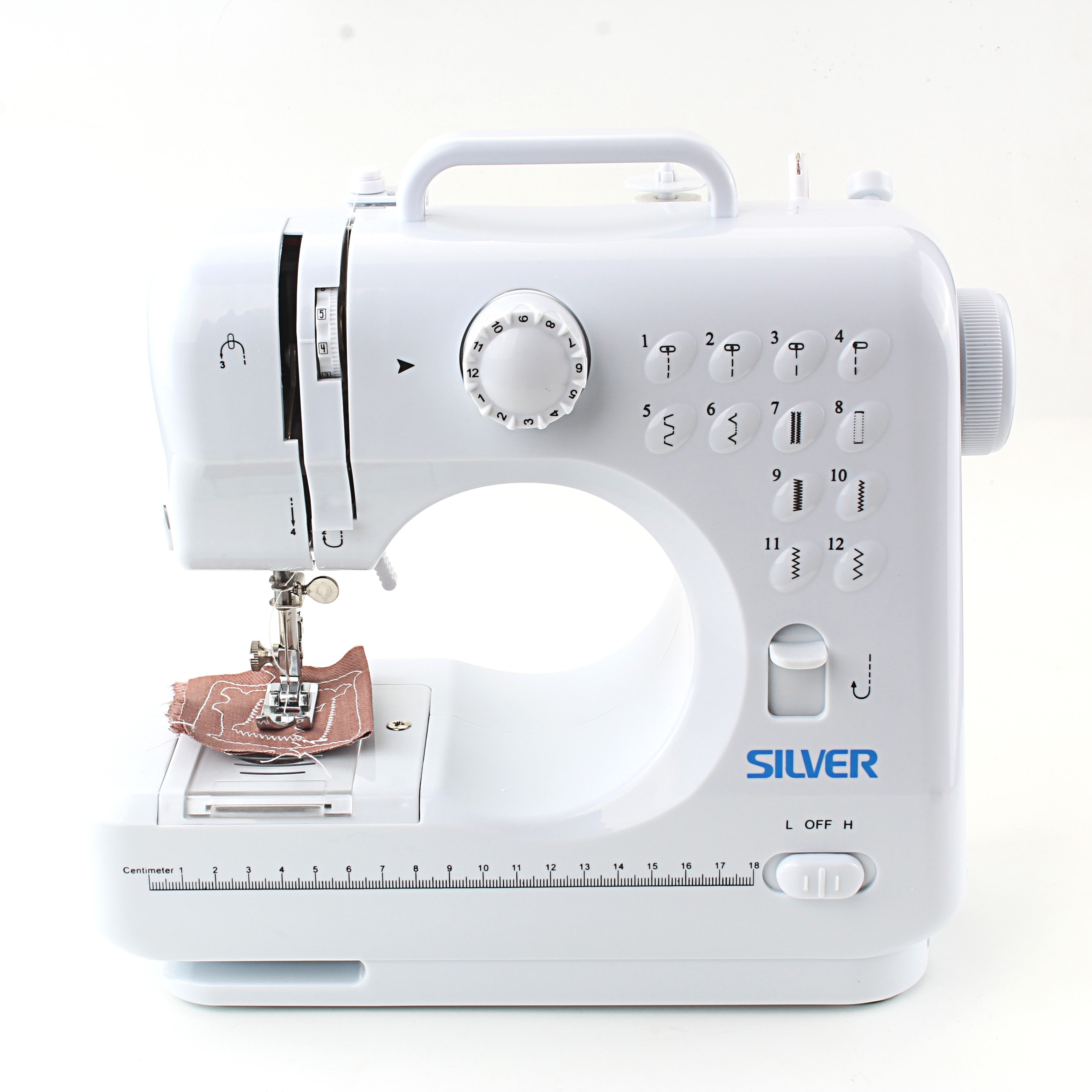 Silver Small Sewing Machine White