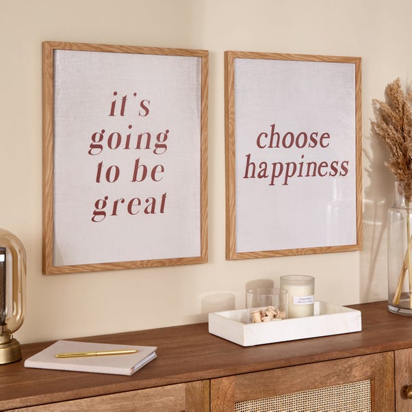 Set of 2 Positive Quotes Famed Prints Faye Neutral