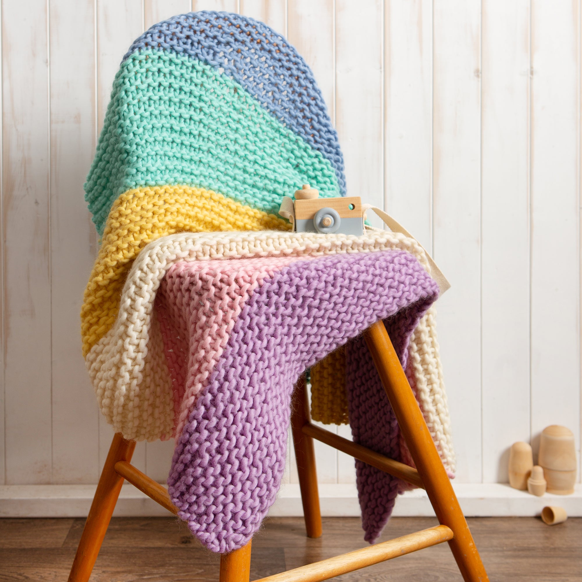 Wool Couture Rainbow Blanket Crochet Kit