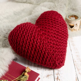 Wool Couture Heart Cushion Ruby Knit Kit