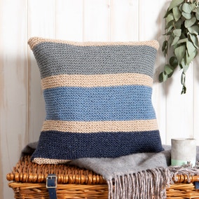 Wool Couture Rainbow Cushion Blue Knit Kit