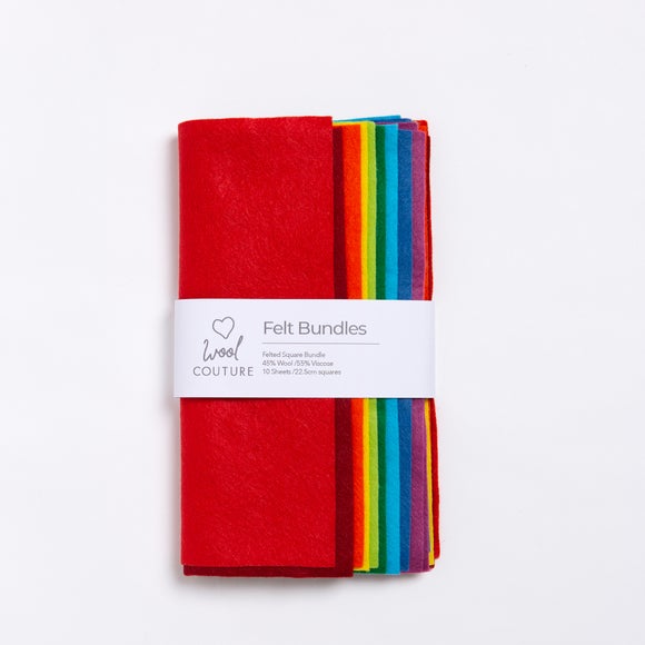 View Wool Couture Rainbow Felt Bundle