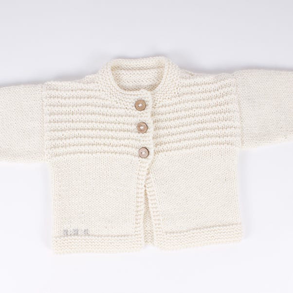 Wool Couture Ridged Baby Cardigan Knitting Kit image 1 of 5