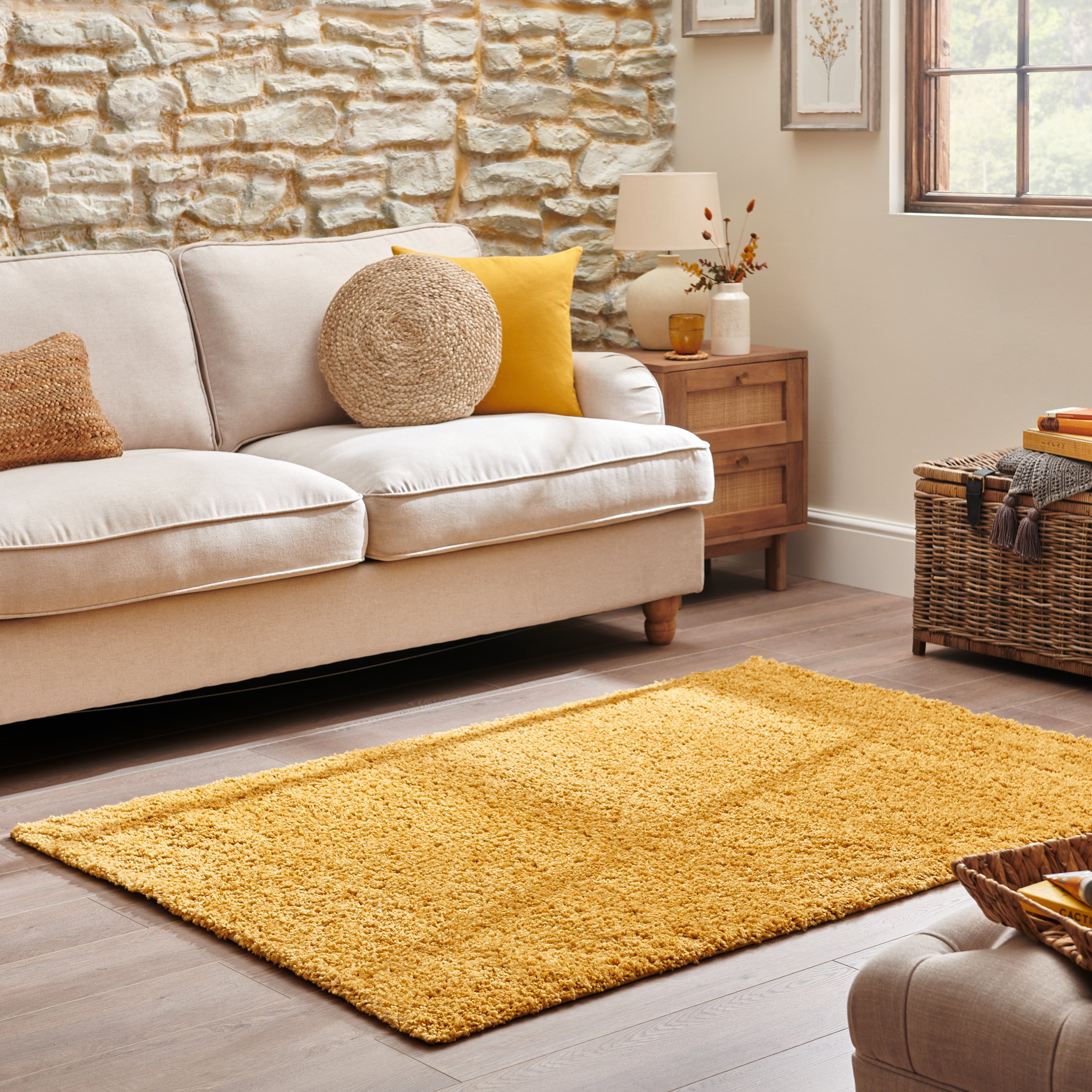 Yellow Living Room Rug, Bathroom Mat Children