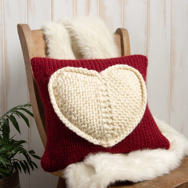 Wool Couture Queen of Hearts Cushion Ruby Knit Kit image 1 of 5