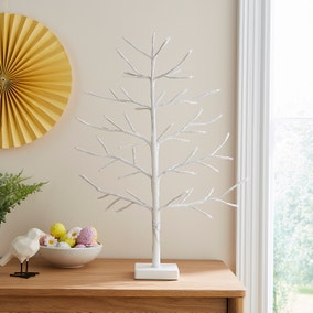 2ft White Table Top Twig Tree