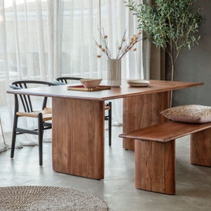 Cedar & Sage Worsley 8 Seater Rectangular Dining Table- Acacia Wood