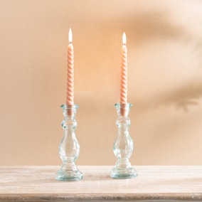 Set of 2 Twisted Taper Candles
