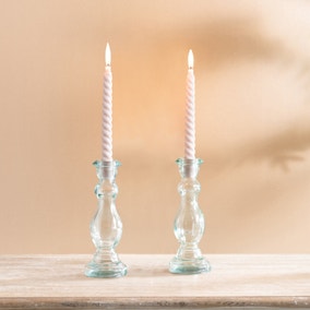 Set of 2 Twisted Taper Candles