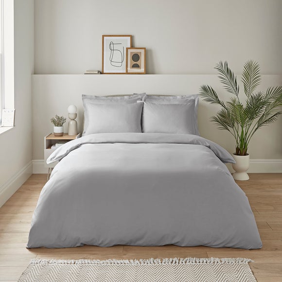 Super Soft Plain White Duvet Cover And Pillowcase Set | Dunelm