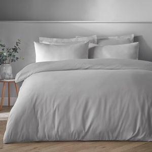 Super Soft Microfibre Plain Duvet Cover And Pillowcase Set