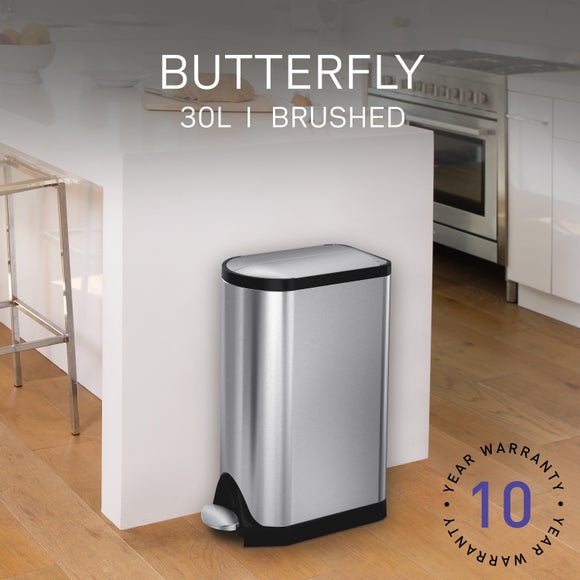 View Simplehuman 30l Butterfly Pedal Bin View Simplehuman 30l Butterfly Pedal Bin
