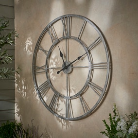 Chrome Skeleton Indoor Outdoor Wall Clock