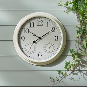 Country Cream Indoor Outdoor Wall Clock