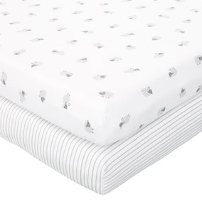 Pack of 2 Counting Sheep Cotton Fitted Sheets