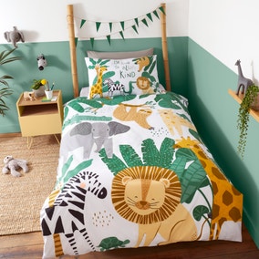Animal Safari Duvet Cover and Pillowcase Set
