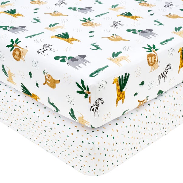 Animal Safari Pack of 2 Fitted Sheets  undefined