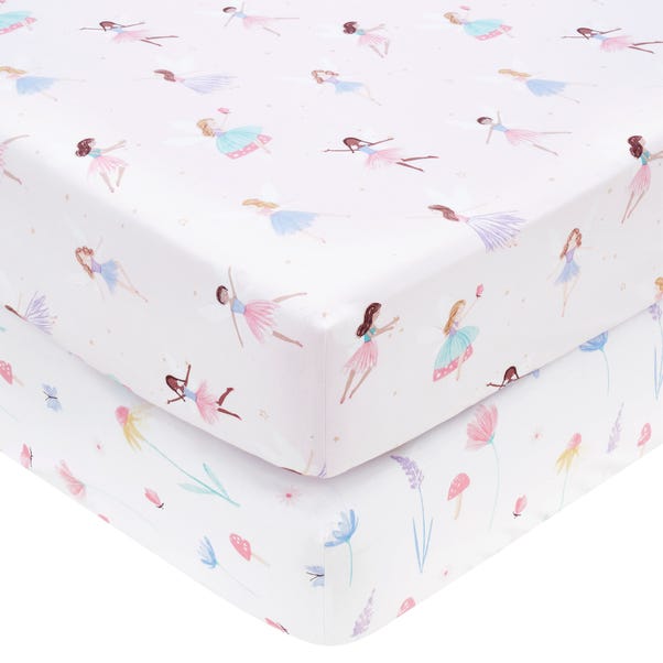 Meadow Fairies Pack of 2 Fitted Sheets image 1 of 3