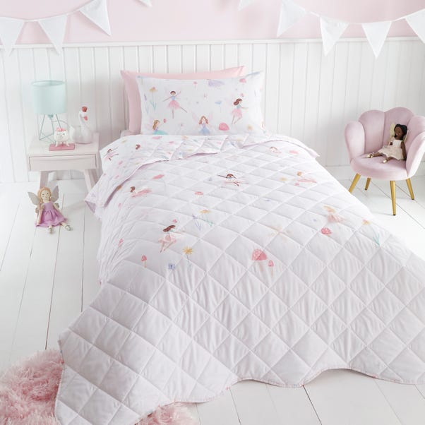 Meadow Fairies Bedspread 150cm x 200cm Pink undefined