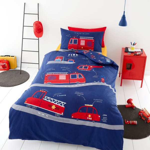 Fire Engine Duvet Cover and Pillowcase Set  undefined