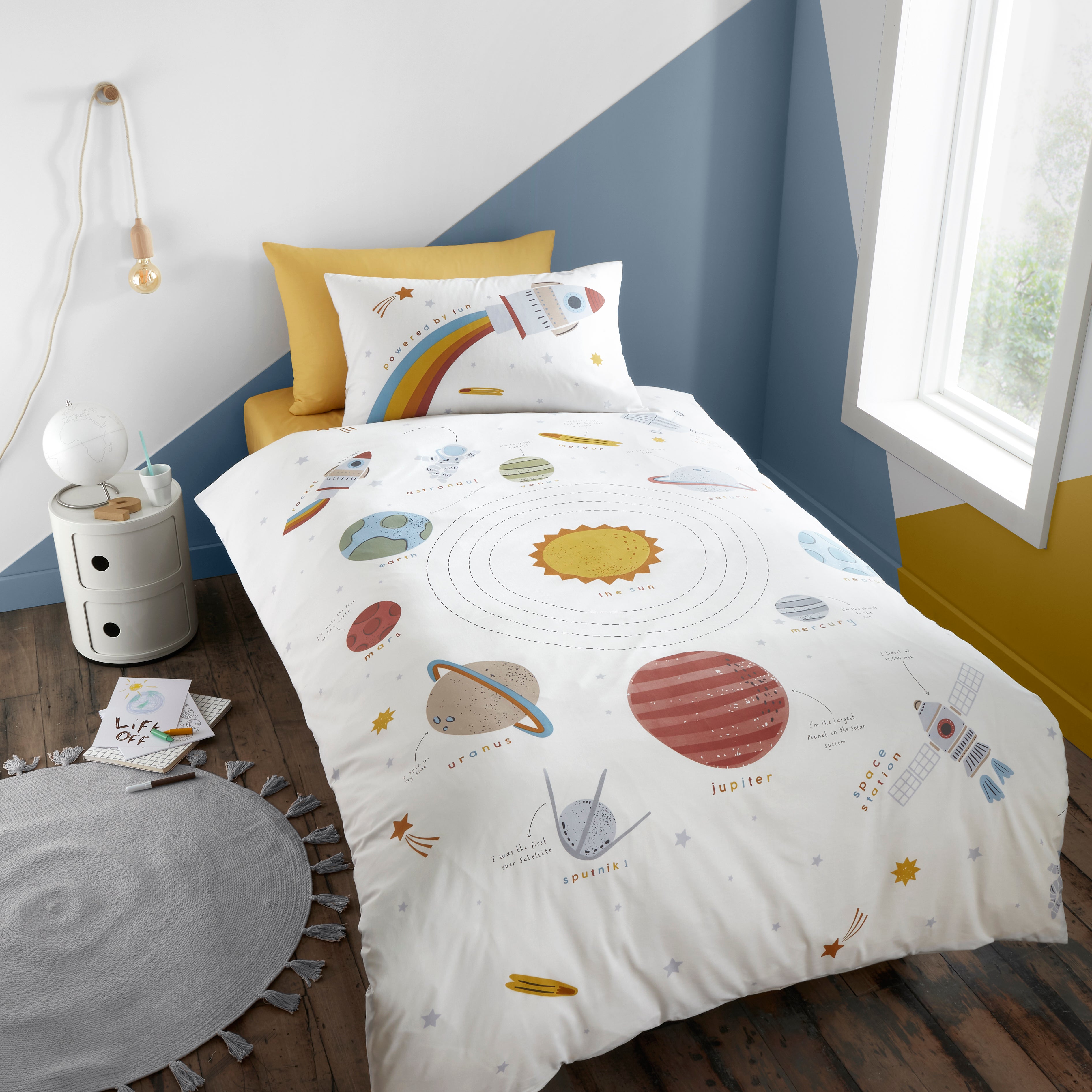 Outer Space Scandi Duvet Cover and Pillowcase Set
