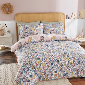Vintage Floral Duvet Cover and Pillowcase Set