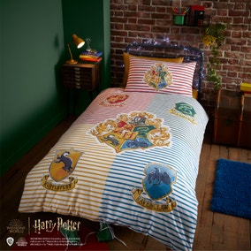 Harry Potter Houses Duvet Cover and Pillowcase Set