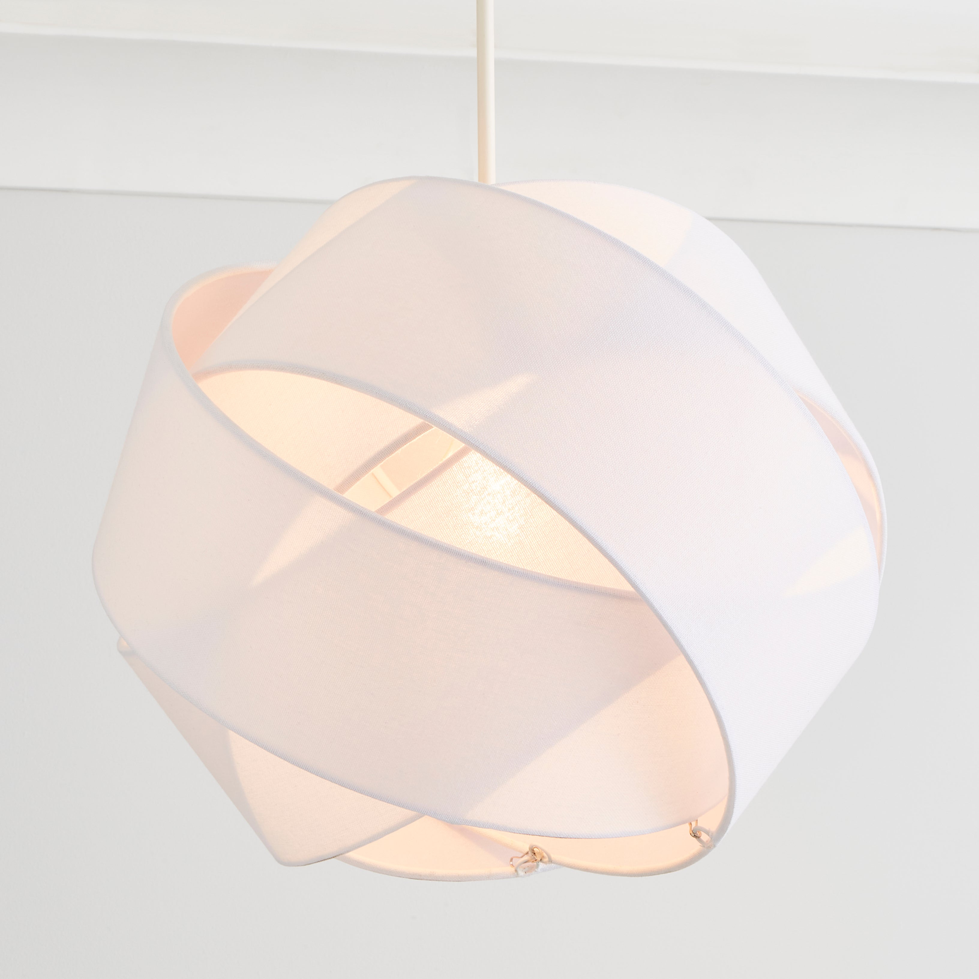 Elements Harley White Easy Fit Pendant Shade