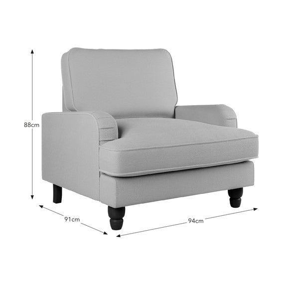 Beatrice Chunky Soft Chenille Armchair Dunelm