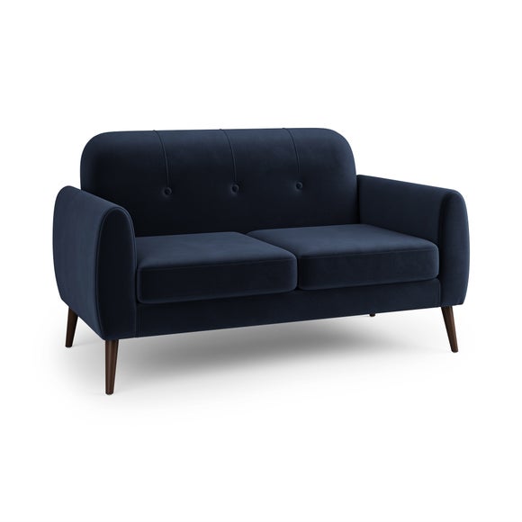 Crombie Velvet 2 Seater Sofa In A Box Luxe Navy | Dunelm