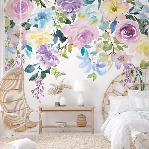 Watercolour Florals Mural image 1 of 4
