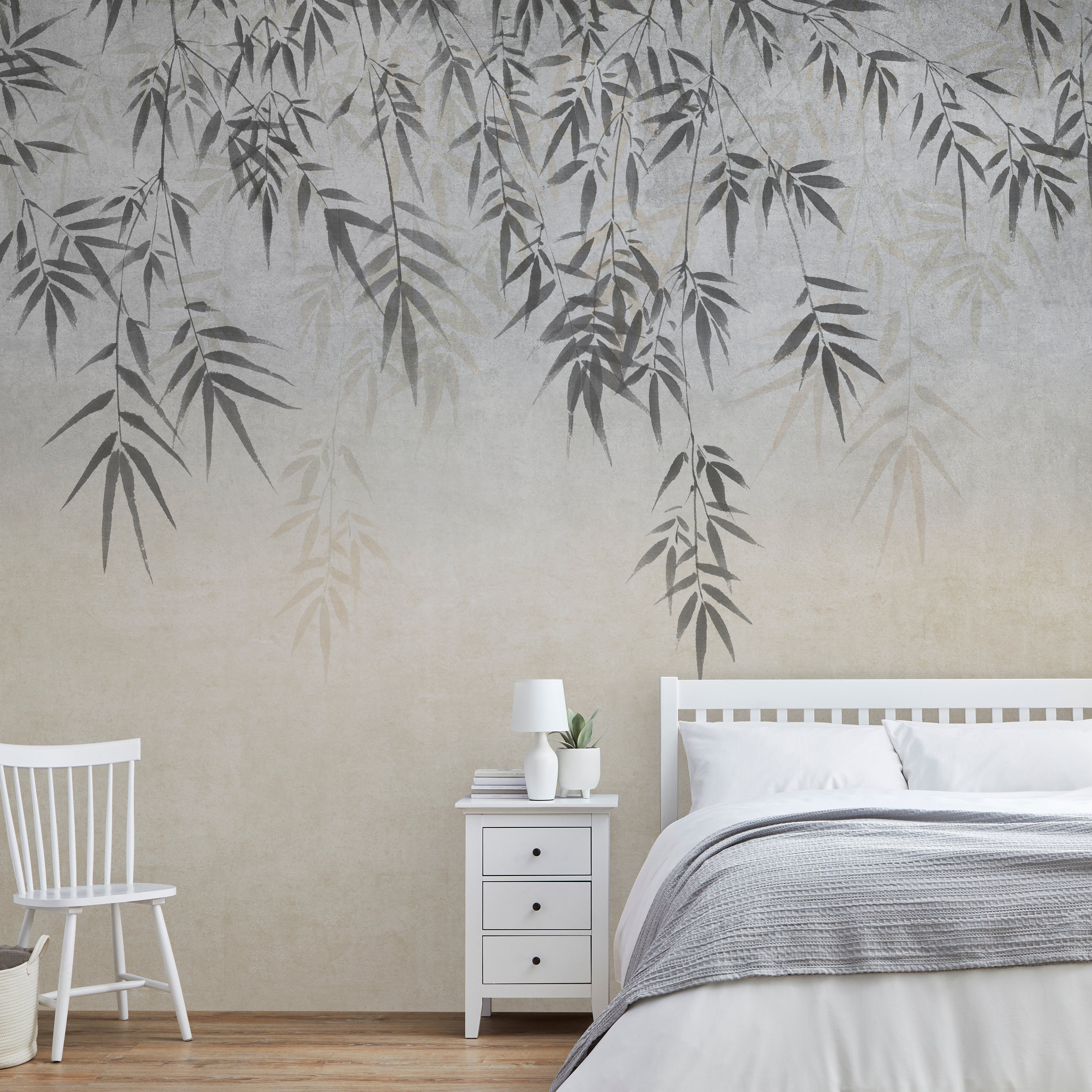 Ombre Leaf Mural | Dunelm