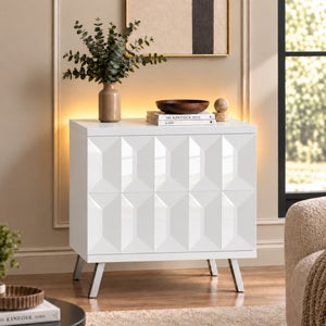 Elevate Smart Led 1 Door Lamp Table