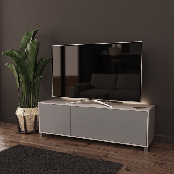 Dunelm white gloss tv shop unit