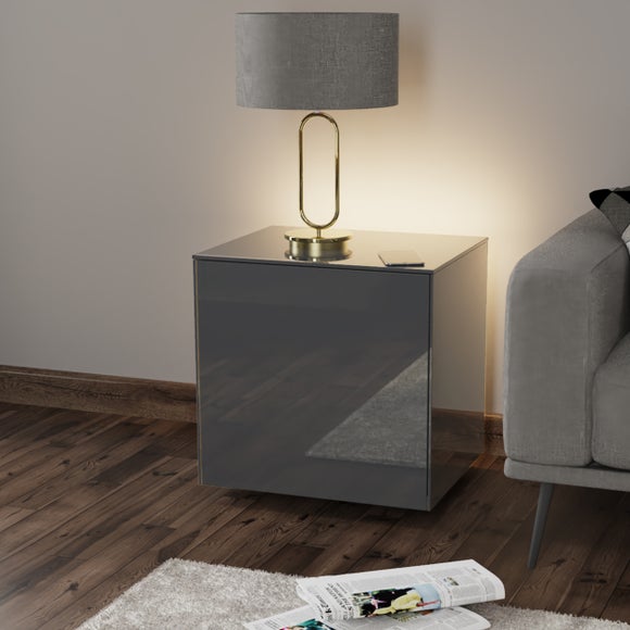 White gloss deals side table dunelm