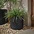 Fibre Clay Black Chunky Weave Planter  undefined