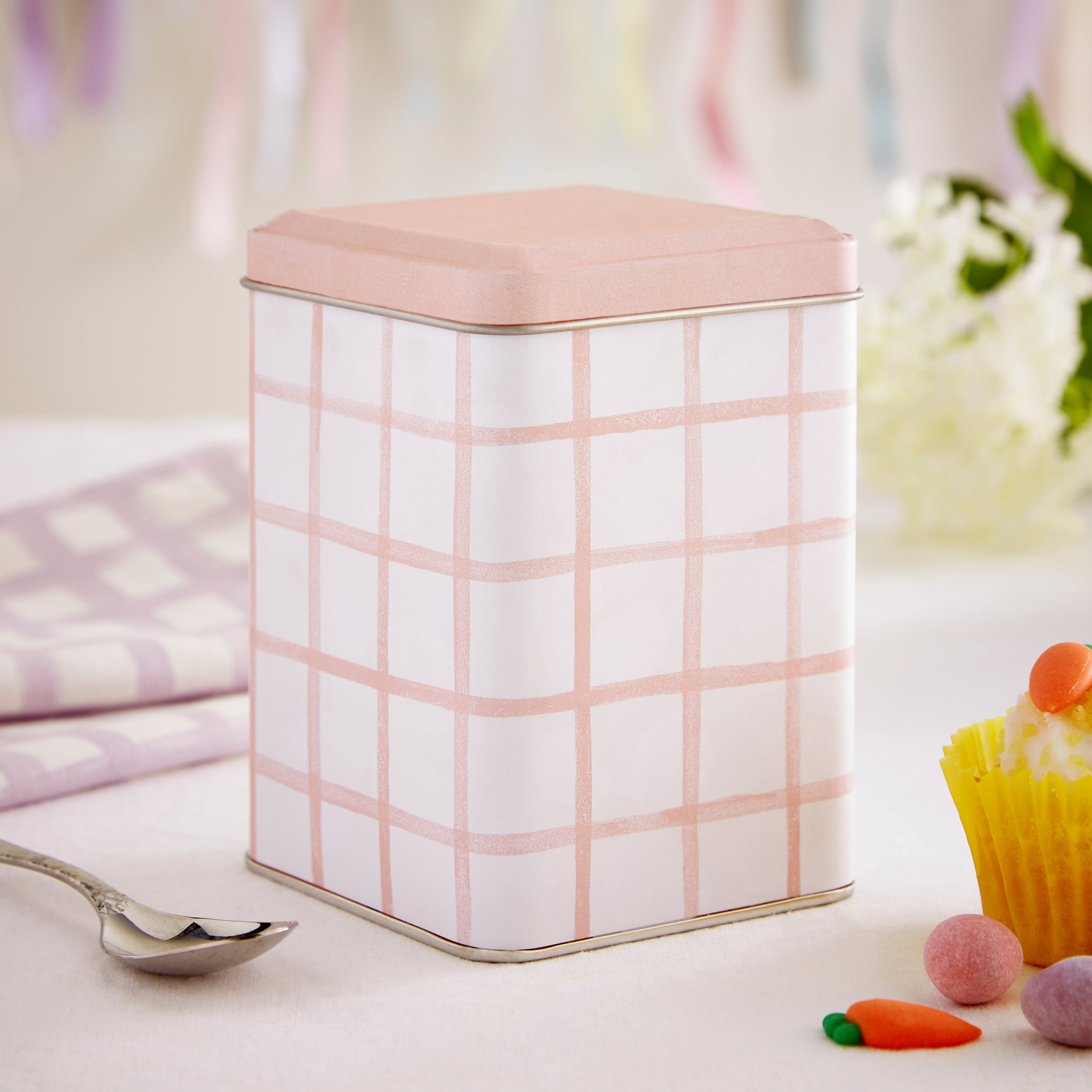 Image of Gingham Canister Pink