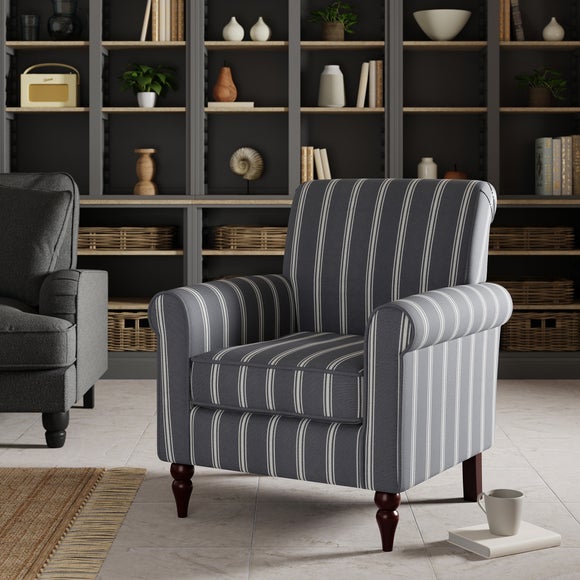 Striped accent deals chairs with arms