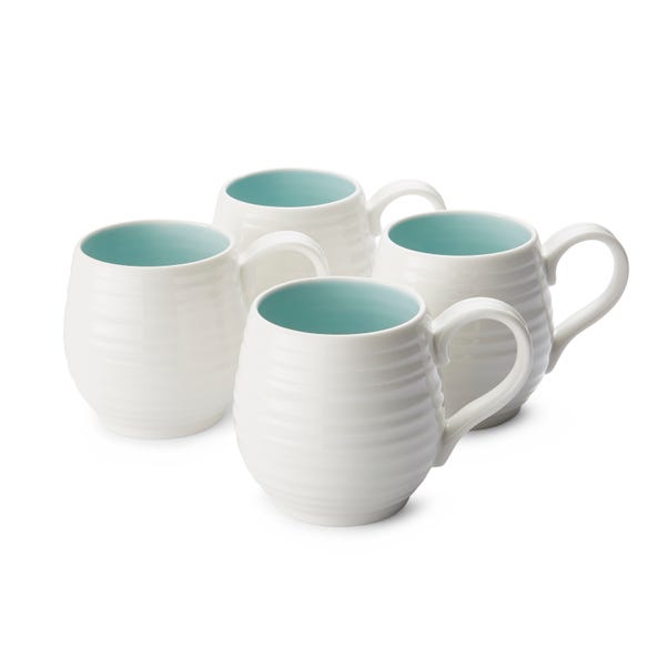 Set of 4 Sophie Conran for Portmeirion Celadon Honey Pot Mugs image 1 of 7