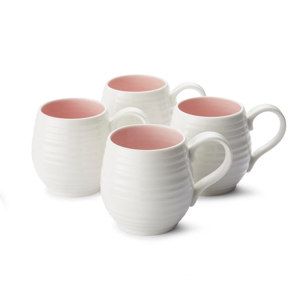 Set of 4 Sophie Conran for Portmeirion Pink Honey Pot Mugs image 1 of 7