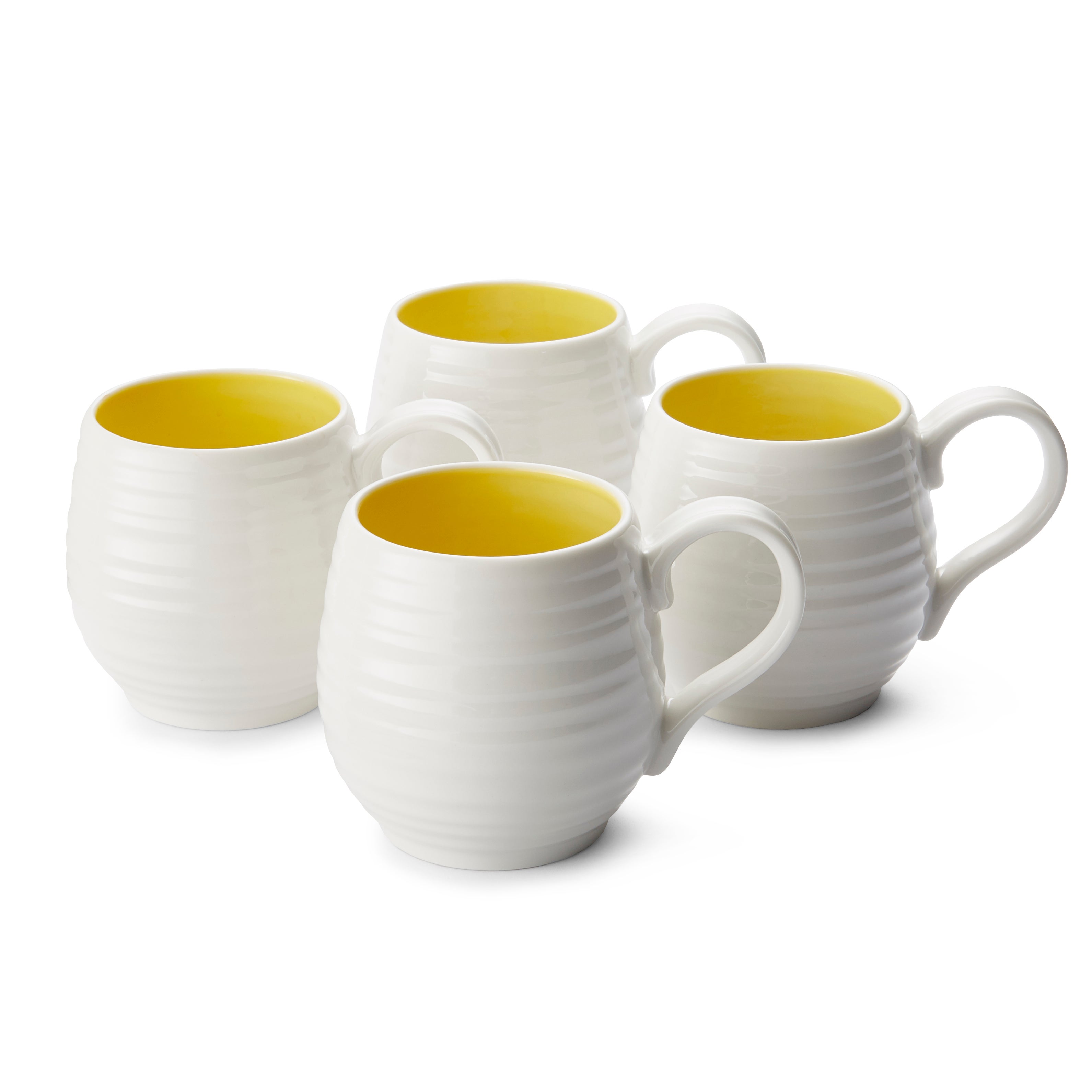 Set of 4 Sophie Conran for Portmeirion Sunshine Honey Pot Mugs
