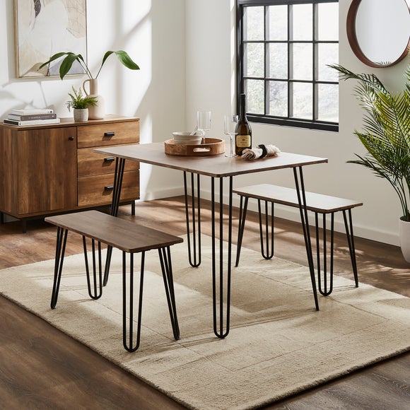 6 person dining table store set with bench