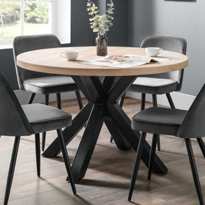 Berwick 4 Seater Round Dining Table- Black