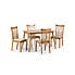 Boden Rectangular Oak Veneer Dining Table with 4 Ibsen Dining Chairs Oak