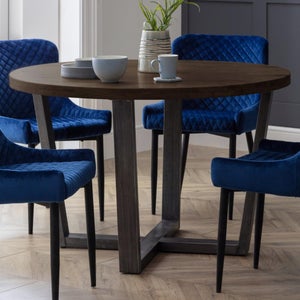Brooklyn 4 Seater Round Dining Table- Oak